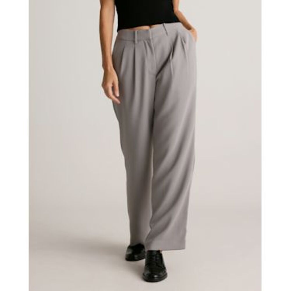 Quince Light Gray Wide Leg Pants